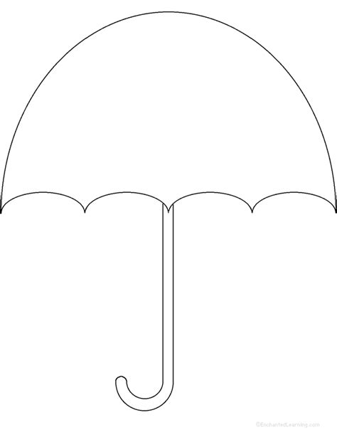 umbrella template printable clipartsco