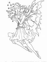 Coloring Pages Amy Brown Fairy Fairies Color Book Print Colouring Sprite Artist Fae Adults Fantasy Elf Mythical Printable Adult Mystical sketch template