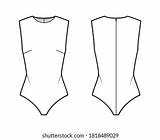Bodysuit Sleeveless sketch template