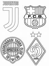 Juventus Barcelona Malvorlagen Bayern Turin Champions Ausmalbild Dynamo Uefa sketch template