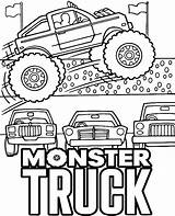 Coloring Monster Truck Printable Print Topcoloringpages sketch template