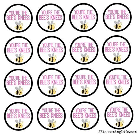 youre  bees knees valentines day printable bees knees bee
