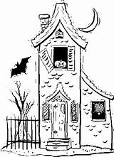 Coloring House Haunted Cartoon Popular sketch template