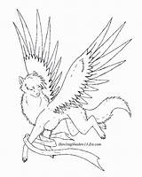 Wolf Coloring Winged Pages Wings Lineart Anime Drawing Wolves Howling Moon Deviantart Library Clipart Getdrawings Template sketch template