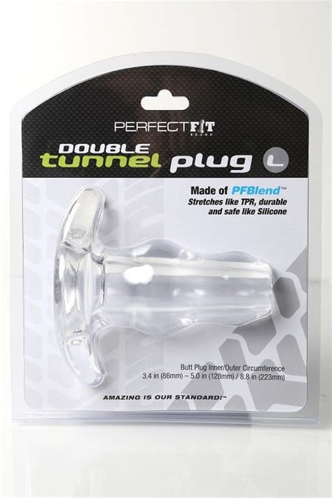 New Perfect Fit Pfblend Double Tunnel Butt Plug Anal Toy