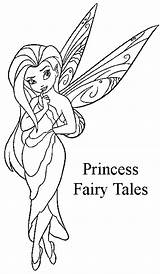 Princess Fairy Coloring Pages Disney Kids Colouring sketch template