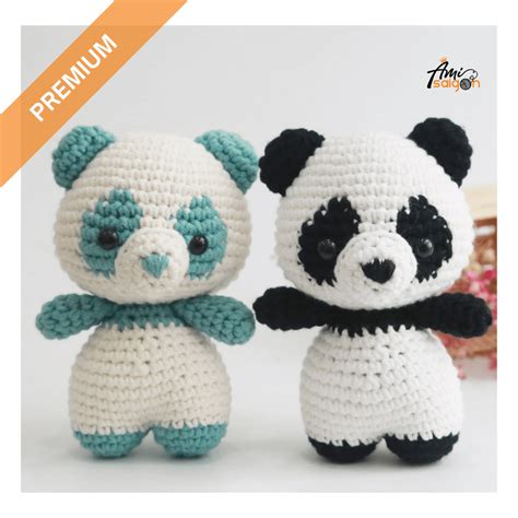 panda crochet pattern amigurumi english pattern ami saigon