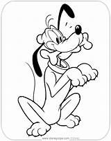 Pluto Coloring Pages Disneyclips Pdf Bone Holding Funstuff sketch template