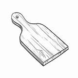 Board Cutting Drawn Hand Wood Vector Clip Illustrations Chopping Wooden sketch template