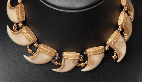 tiger claw necklace set   quarterly collectors auction