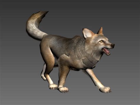 coyote attack animation  model ds max files   modeling   cadnav