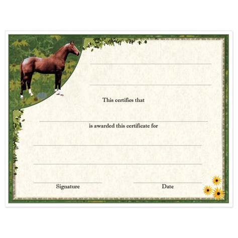 award certificates full horse design hodges badge company horse