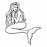 Mermaid Realistic Drawings Coloring Pages Clipartmag Kids Printable sketch template