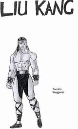Liu Kang Mortal Kombat sketch template
