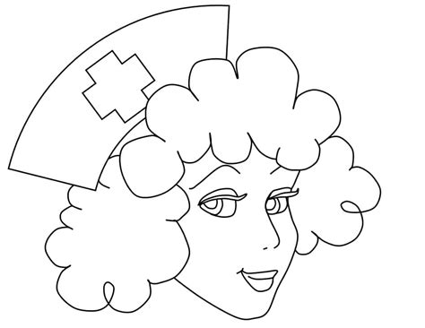 nurse face coloring page  printable coloring pages  kids