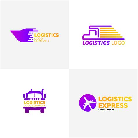 shipping business logistics courier logo set  vector art  vecteezy