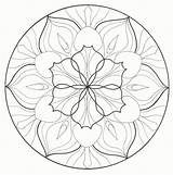 Mandalas Mandala Flower Coloring Pages Petalos sketch template