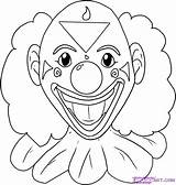 Clown Coloring Scary Pages Draw Evil Drawing Color Creepy Killer Clowns Easy Face Cartoon Colour Cry Later Now Clipart Drawings sketch template