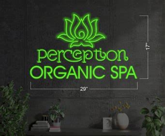 perception organic spa led neon sign  neon