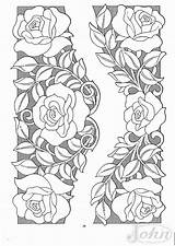 Leather Patterns Tooling Pattern Tracing Pages Coloring Craft Colouring Carving Flower Floral Adult Roses Embroidery Ak0 Cache Parchment Traditional Choose sketch template