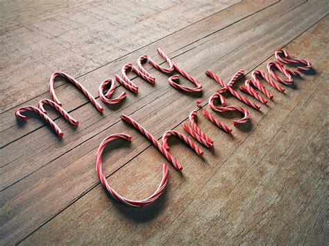Merry Christmas Written With Candy Canes Photograph By Ktsdesign