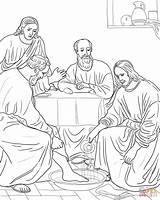 Coloring Jesus Supper Feet Last Disciples Pages Washing Printable Washes Bible Kids Color Foot Book Supercoloring Cliparts Colouring Sunday Unconditional sketch template