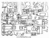 Camping Campsite Coloriage Imprimer Imprimées Coloration Affiches Livre Dessin sketch template