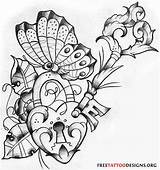 Tattoo Butterfly Heart Lock Key Tattoos Tribal Designs Coloring Drawing Locket Pages Sketch Outline Women Getdrawings Tatoos Gothic Butterflies Printable sketch template