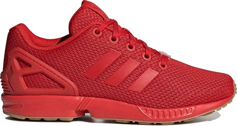 adidas kids boys zx flux  sneakers shoes red amazoncouk shoes bags