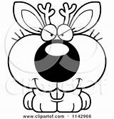 Jackalope Sly Coloring Clipart Cartoon Outlined Vector Cory Thoman Royalty sketch template
