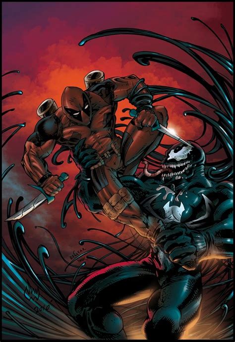 deadpool vs venom marvel comics superheroes marvel