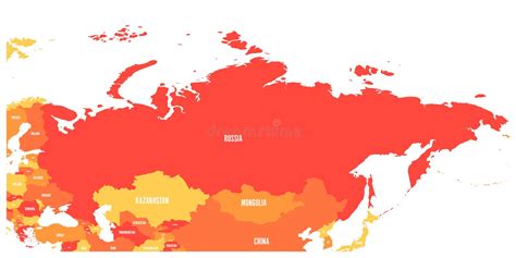 Mapa Político De Rusia Y De Países Circundantes Esquema