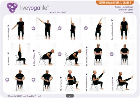 printable chair yoga exercises  seniors printableecom