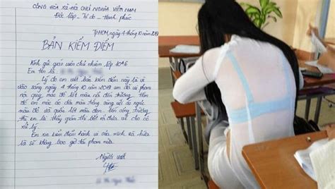 nữ sinh lớp 10 viết bản kiểm điểm vì mặc đồ lót nổi trong áo dài phái