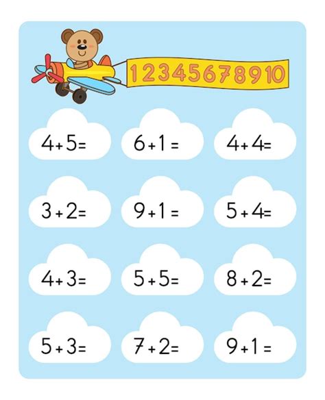 learning numbers worksheet math worksheet match   answer
