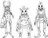 Fnaf Drawkill Lineart sketch template