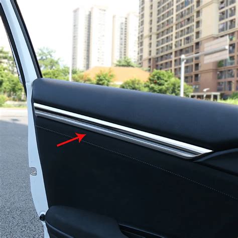 car interior door panel stainless steel decorative bright strip trim  honda civic