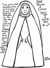 Therese Teresa Lisieux Potrait Sketchite Saints Theresa sketch template