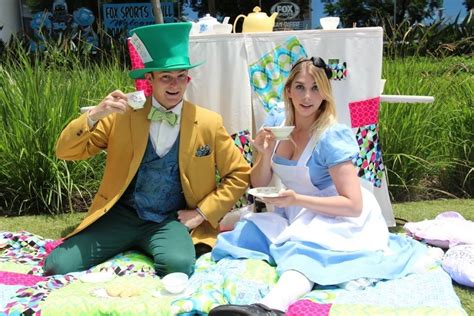 alice just casually sipping tea with the mad hatter couples costumes
