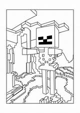 Minecraft Coloring Pages Zombie Pigmen Skeleton Wither Trending Days Last sketch template