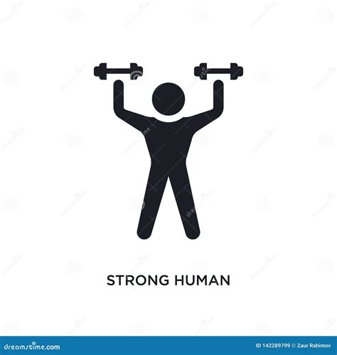 strong human isolated icon simple element illustration  feelings
