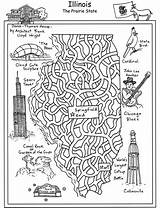 Dover Illinois Maze Mazes Doverpublications sketch template