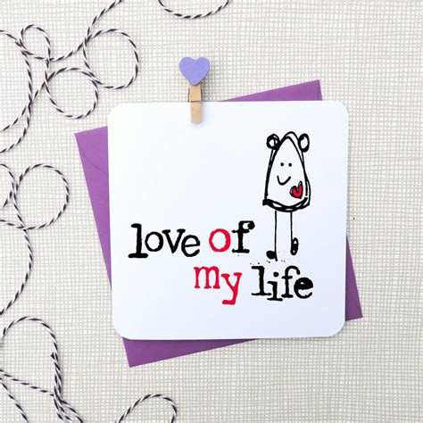 love of my life personalised anniversary card by parsy card co