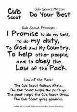 Cub Oath Promise Vast sketch template