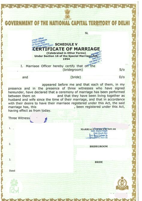 certificate  marriage delhi india musteruebersetzungen von urkunden