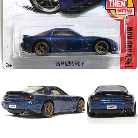 nice amazing hot wheels custom mazda ‘95 rx7 blue w exhaust and real riders super custom 2018