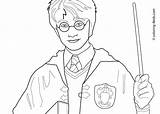 Potter Harry Coloring Pages Outline Hogwarts Ron Clipart Kids Drawing Printable Weasley Draco Malfoy Crest Drawings Draw Inspiration Scar Color sketch template