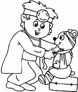 Coloring Pages Hospital Bear Doctor Medical Teddy Veterinarian Cute Drawing Veterinary Doctors Buildings Help Architecture Animal Kids Para Building Printables sketch template