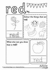 Worksheet Red Colour Worksheets Color Activities Preschool Kindergarten Colors Activity Coloring Kids Colours Word Colouring School Learn English Nursery Objects sketch template