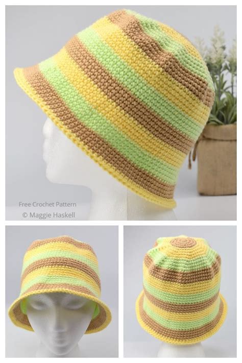 simple bucket hat  crochet patterns paid diy magazine crochet